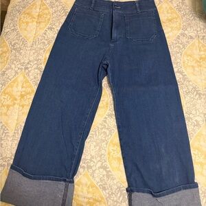 Anthropologie Indigo Wide-Leg Jeans